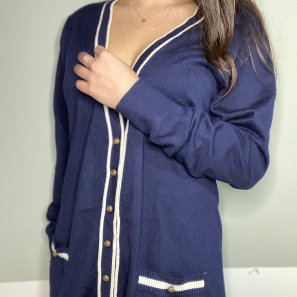 Navy button up cardigan - Picture 2 of 4